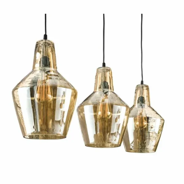 hofstein Suspension WAALSORDEN Transparent, 3 lumières* Lampes En Verre