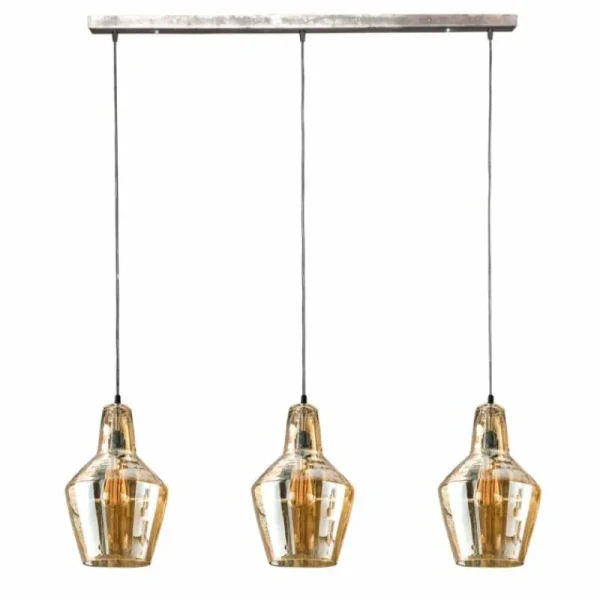 hofstein Suspension WAALSORDEN Transparent, 3 lumières* Lampes En Verre