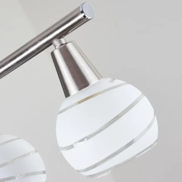 hofstein Suspension Warga LED Nickel mat, 4 lumières* Lampes En Verre