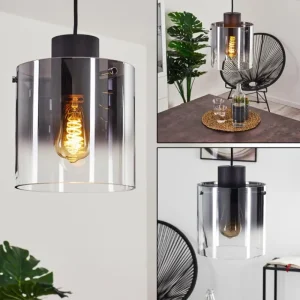 hofstein Suspension Wichita Fumée, Noir, 1 lumière* Lampes Modernes