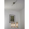 Luminaires Wofi Suspension Wofi COLLAGE Nickel mat, 3 lumières* Lampes En Verre