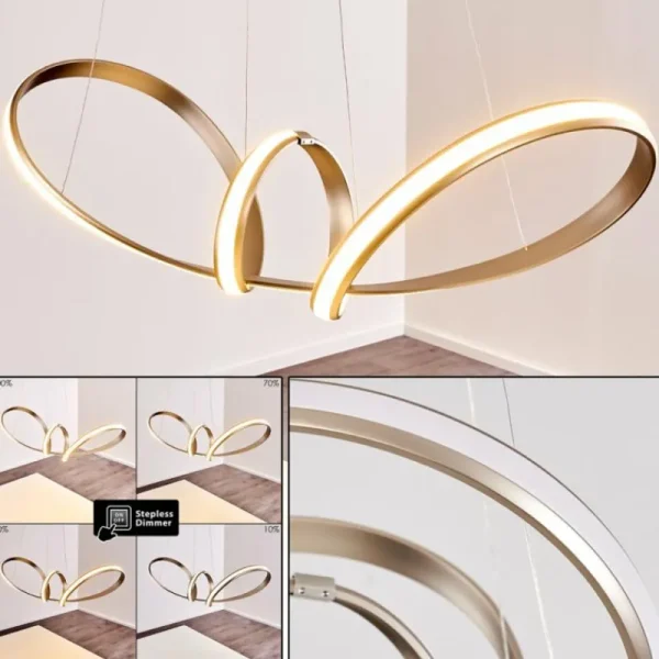 hofstein Suspension Woyens LED Acier inoxydable, 1 lumière* Lampes Modernes