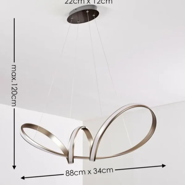 hofstein Suspension Woyens LED Acier inoxydable, 1 lumière* Lampes Modernes