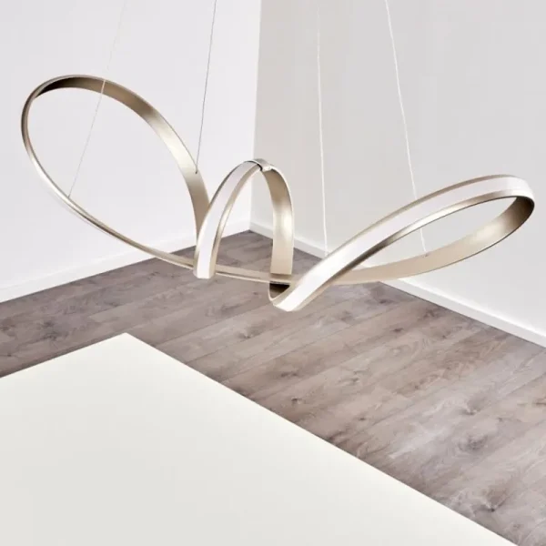 hofstein Suspension Woyens LED Acier inoxydable, 1 lumière* Lampes Modernes