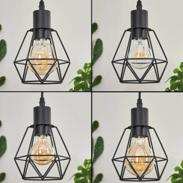hofstein Suspension Yaak Écru, Noir, 4 lumières* Lampes Modernes