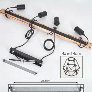 hofstein Suspension Yaak Écru, Noir, 4 lumières* Lampes Modernes