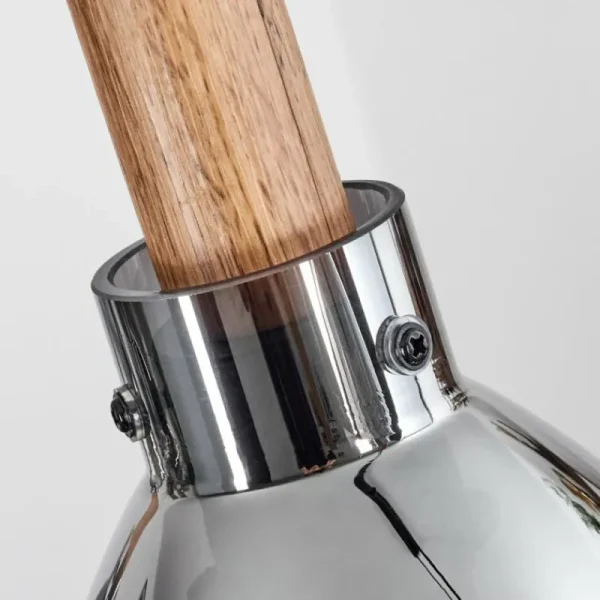 hofstein Suspension Yadekope Couleur bois, Noir, 4 lumières* Lampes Modernes