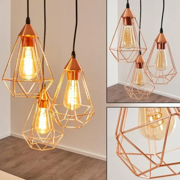 hofstein Suspension Zeuta Noir, 3 lumières* Lampes Modernes