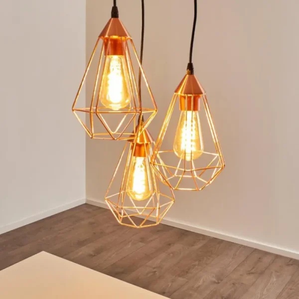 hofstein Suspension Zeuta Noir, 3 lumières* Lampes Modernes