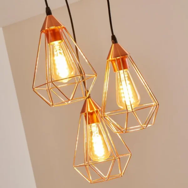 hofstein Suspension Zeuta Noir, 3 lumières* Lampes Modernes
