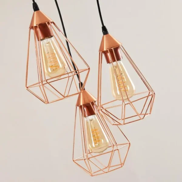 hofstein Suspension Zeuta Noir, 3 lumières* Lampes Modernes