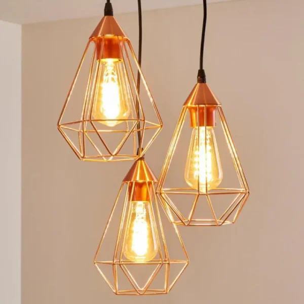 hofstein Suspension Zeuta Noir, 3 lumières* Lampes Modernes