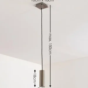 hofstein Suspension Zuoz Nickel mat, 1 lumière* Lampes Modernes