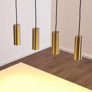 hofstein Suspension Zuoz Nickel mat, 4 lumières* Lampes Modernes