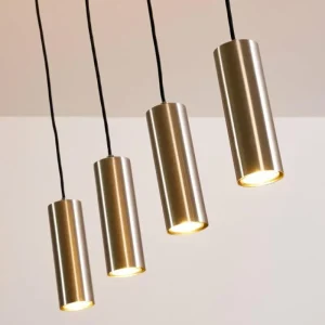 hofstein Suspension Zuoz Nickel mat, 4 lumières* Lampes Modernes