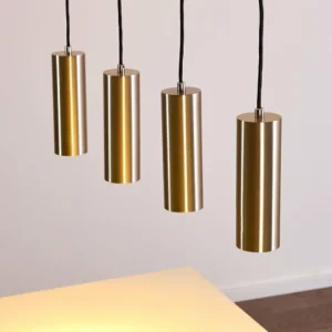 hofstein Suspension Zuoz Nickel mat, 4 lumières* Lampes Modernes