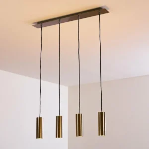 hofstein Suspension Zuoz Nickel mat, 4 lumières* Lampes Modernes