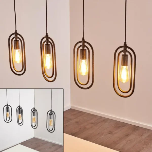 hofstein Suspension Zwolle Argenté, 4 lumières* Lampes Modernes