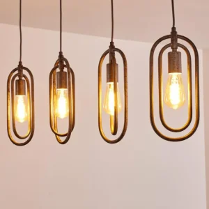 hofstein Suspension Zwolle Argenté, 4 lumières* Lampes Modernes