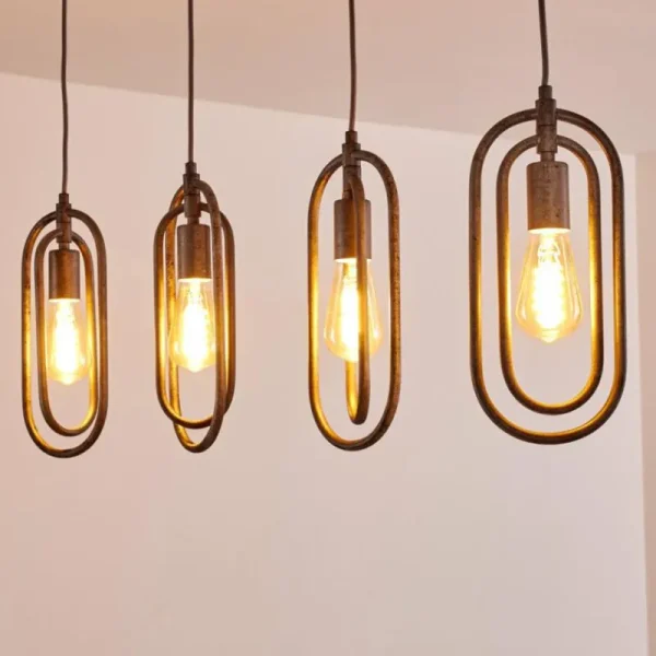 hofstein Suspension Zwolle Argenté, 4 lumières* Lampes Modernes