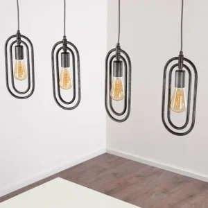 hofstein Suspension Zwolle Argenté, 4 lumières* Lampes Modernes