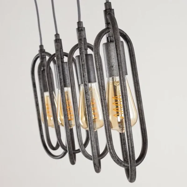 hofstein Suspension Zwolle Argenté, 4 lumières* Lampes Modernes