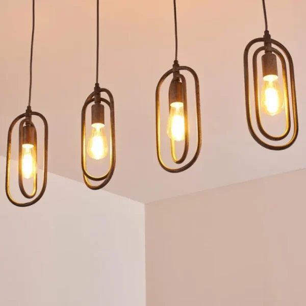 hofstein Suspension Zwolle Argenté, 4 lumières* Lampes Modernes