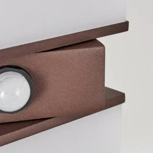hofstein Swanek Lampe murale d´extérieur, Applique murale LED Rouille, 2 lumières, Détecteur de mouvement* Lampes Modernes