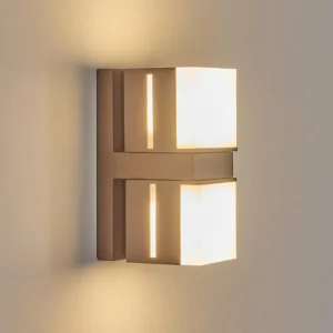 hofstein Swanek Lampe murale d´extérieur, Applique murale LED Rouille, 2 lumières* Lampes Modernes