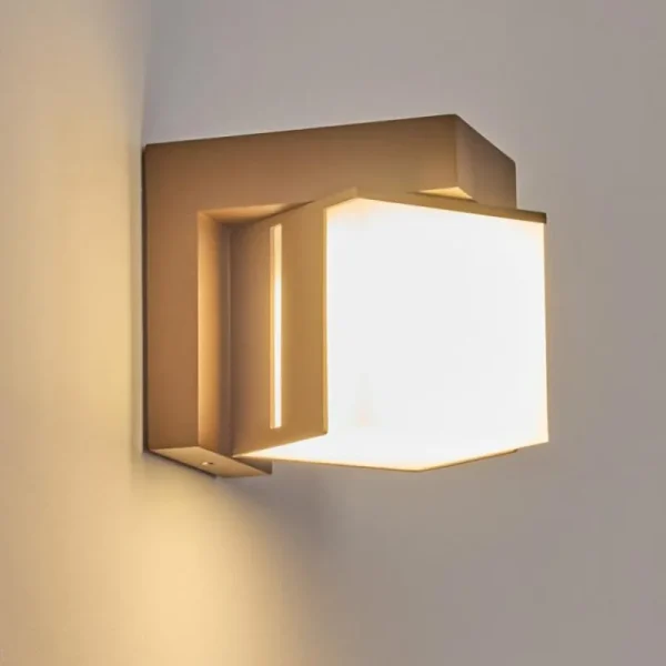 hofstein Swanek Lampe murale d´extérieur, Applique murale LED Rouille, 1 lumière* Lampes Modernes