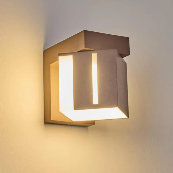 hofstein Swanek Lampe murale d´extérieur, Applique murale LED Rouille, 1 lumière* Lampes Modernes