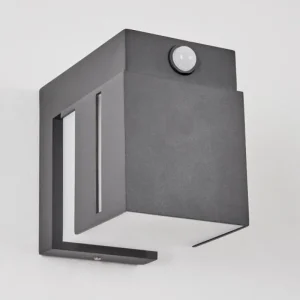 hofstein Swanek Lampe murale d´extérieur, Applique murale LED Anthracite, 1 lumière, Détecteur de mouvement* Lampes Modernes