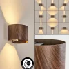 hofstein Tamarin Lampe murale d´extérieur, Luminaire Up & Down, Applique murale LED Couleur bois, Noir, 1 lumière* Lampes Modernes