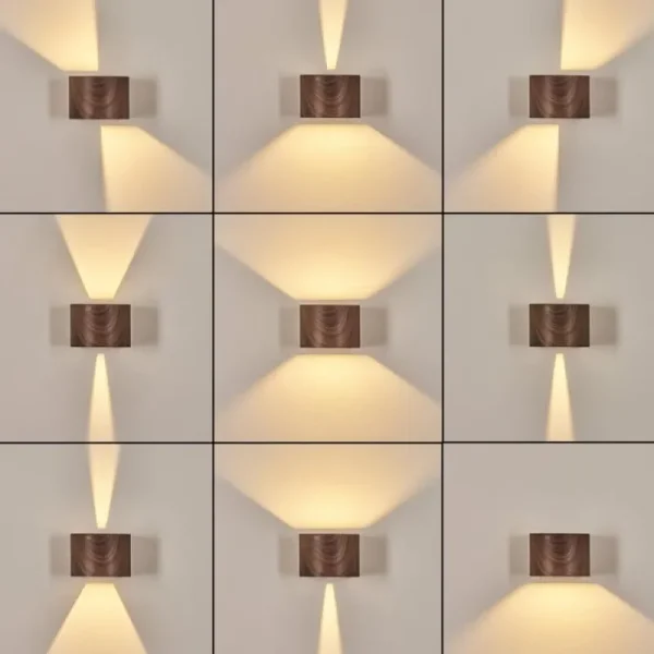 hofstein Tamarin Lampe murale d´extérieur, Luminaire Up & Down, Applique murale LED Couleur bois, Noir, 1 lumière* Lampes Modernes
