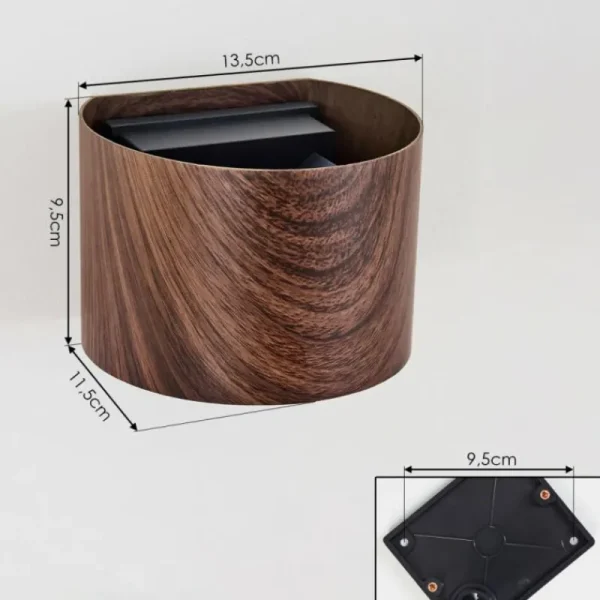 hofstein Tamarin Lampe murale d´extérieur, Luminaire Up & Down, Applique murale LED Couleur bois, Noir, 1 lumière* Lampes Modernes