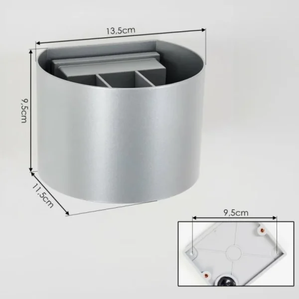 hofstein Tamarin Lampe murale d´extérieur, Luminaire Up & Down, Applique murale LED Argenté, 1 lumière* Lampes Modernes