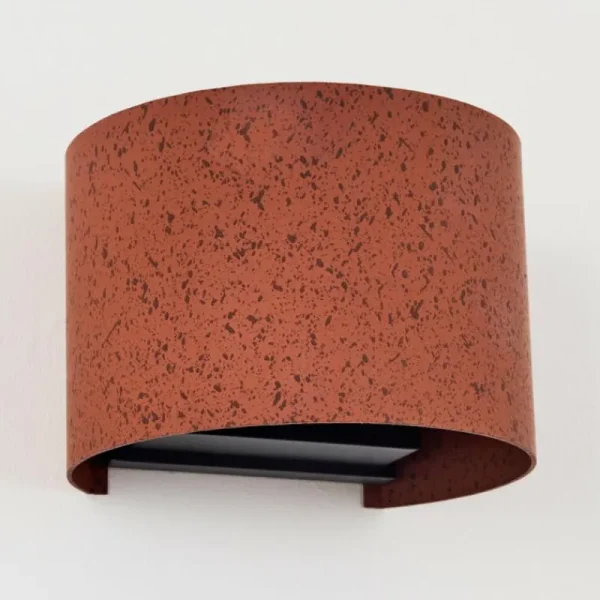 hofstein Tamarin Lampe murale d´extérieur, Luminaire Up & Down, Applique murale LED Rouille, Noir, 1 lumière* Lampes Modernes