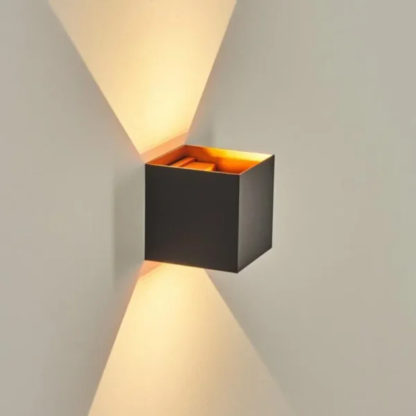 hofstein Tamarin Lampe murale d´extérieur, Luminaire Up & Down, Applique murale LED Cuivre, Noir, 1 lumière* Lampes Modernes