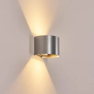hofstein Tamarin Lampe murale d´extérieur, Luminaire Up & Down, Applique murale LED Argenté, 1 lumière* Lampes Modernes