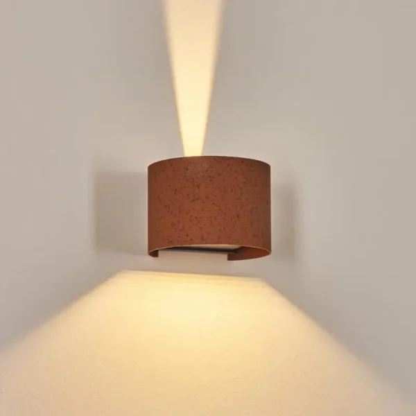 hofstein Tamarin Lampe murale d´extérieur, Luminaire Up & Down, Applique murale LED Rouille, Noir, 1 lumière* Lampes Modernes