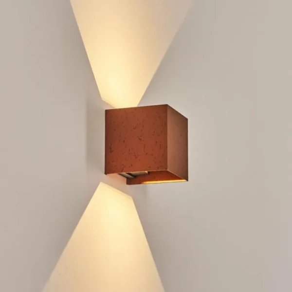 hofstein Tamarin Lampe murale d´extérieur, Luminaire Up & Down, Applique murale LED Rouille, Noir, 1 lumière* Lampes Modernes