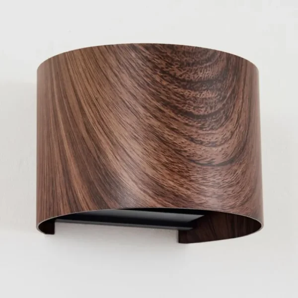 hofstein Tamarin Lampe murale d´extérieur, Luminaire Up & Down, Applique murale LED Couleur bois, Noir, 1 lumière* Lampes Modernes