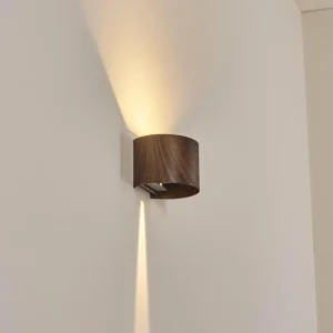 hofstein Tamarin Lampe murale d´extérieur, Luminaire Up & Down, Applique murale LED Couleur bois, Noir, 1 lumière* Lampes Modernes