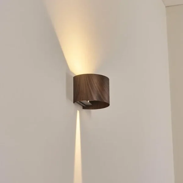 hofstein Tamarin Lampe murale d´extérieur, Luminaire Up & Down, Applique murale LED Couleur bois, Noir, 1 lumière* Lampes Modernes