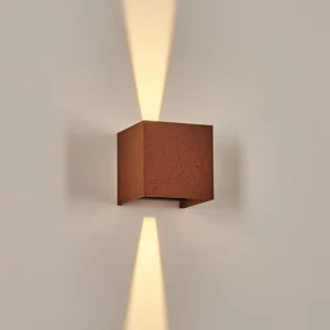 hofstein Tamarin Lampe murale d´extérieur, Luminaire Up & Down, Applique murale LED Rouille, Noir, 1 lumière* Lampes Modernes