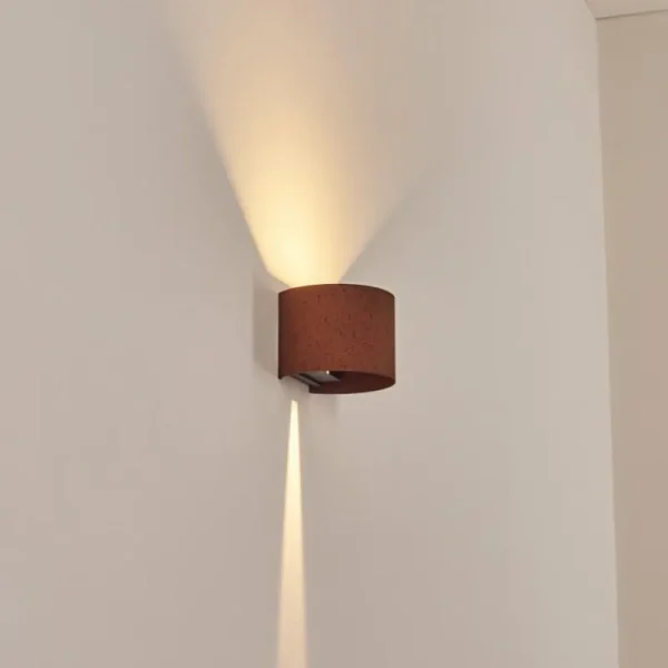 hofstein Tamarin Lampe murale d´extérieur, Luminaire Up & Down, Applique murale LED Rouille, Noir, 1 lumière* Lampes Modernes