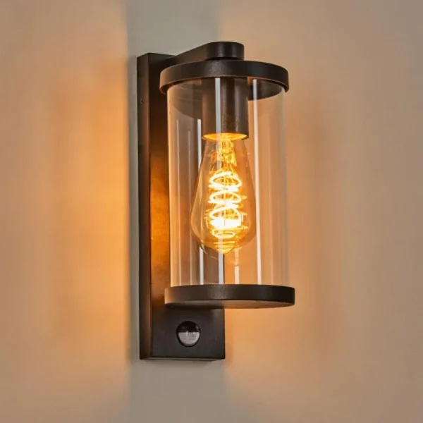 hofstein Telhada Luminaire extérieur, Lampe murale d´extérieur Noir, 1 lumière, Détecteur de mouvement* Lampes Modernes