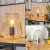 hofstein Telhais Lampe à poser, Liseuse Noir, Transparent, 1 lumière* Lampes En Verre