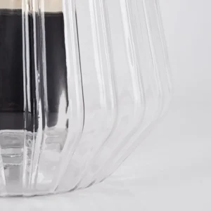 hofstein Telhais Lampe à poser, Liseuse Noir, Transparent, 1 lumière* Lampes En Verre