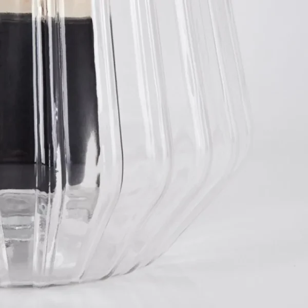 hofstein Telhais Lampe à poser, Liseuse Noir, Transparent, 1 lumière* Lampes En Verre
